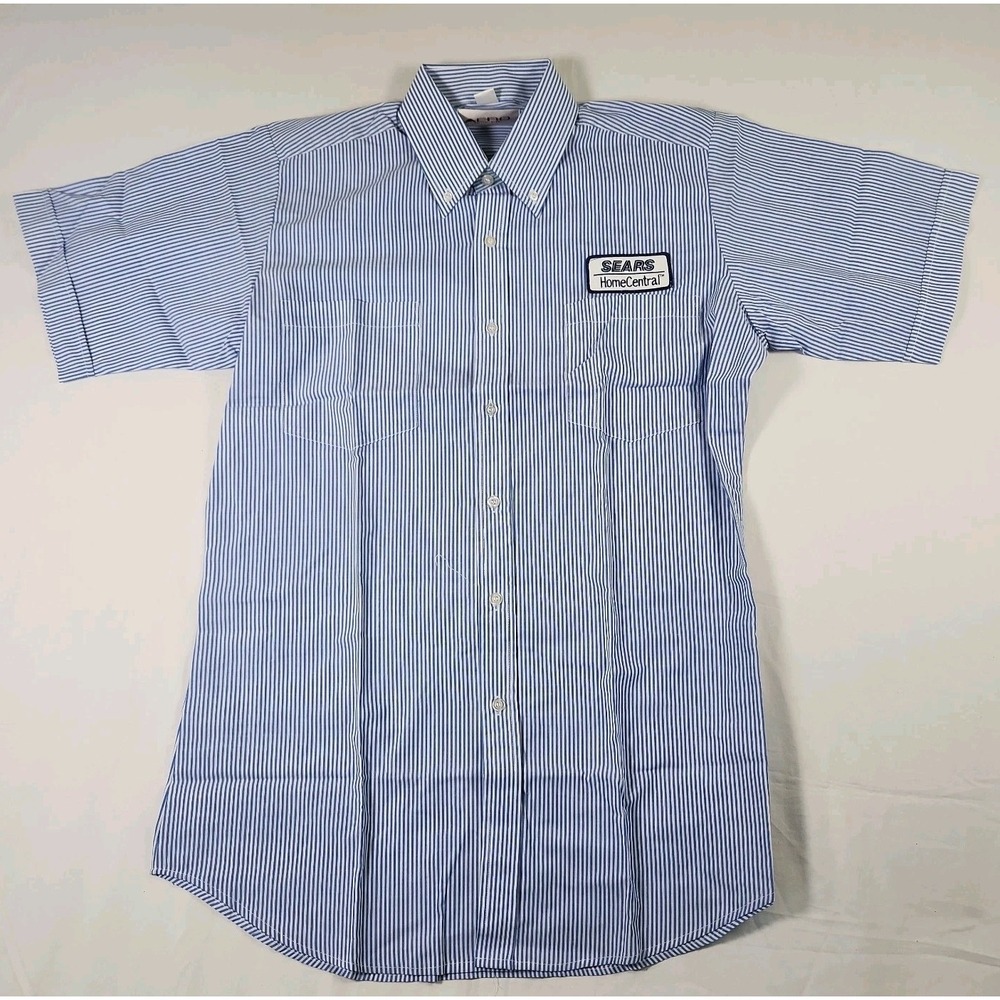 Vintage Sears Home Central Short Sleeve Shirt Employees Repair Specialist Size M